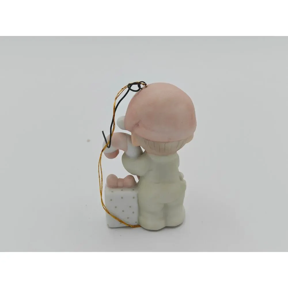 Precious Moments 102512 Baby First Christmas Enesco Candy Cane Boy Figurine 1986